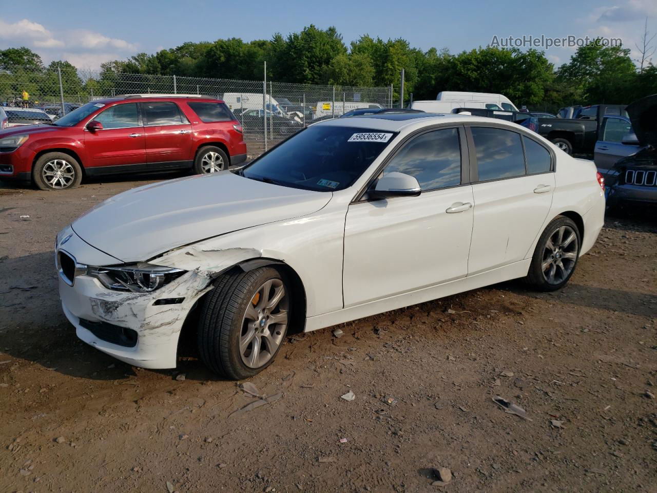 2014 Bmw 320 I Xdrive White vin: WBA3C3G51ENS67338