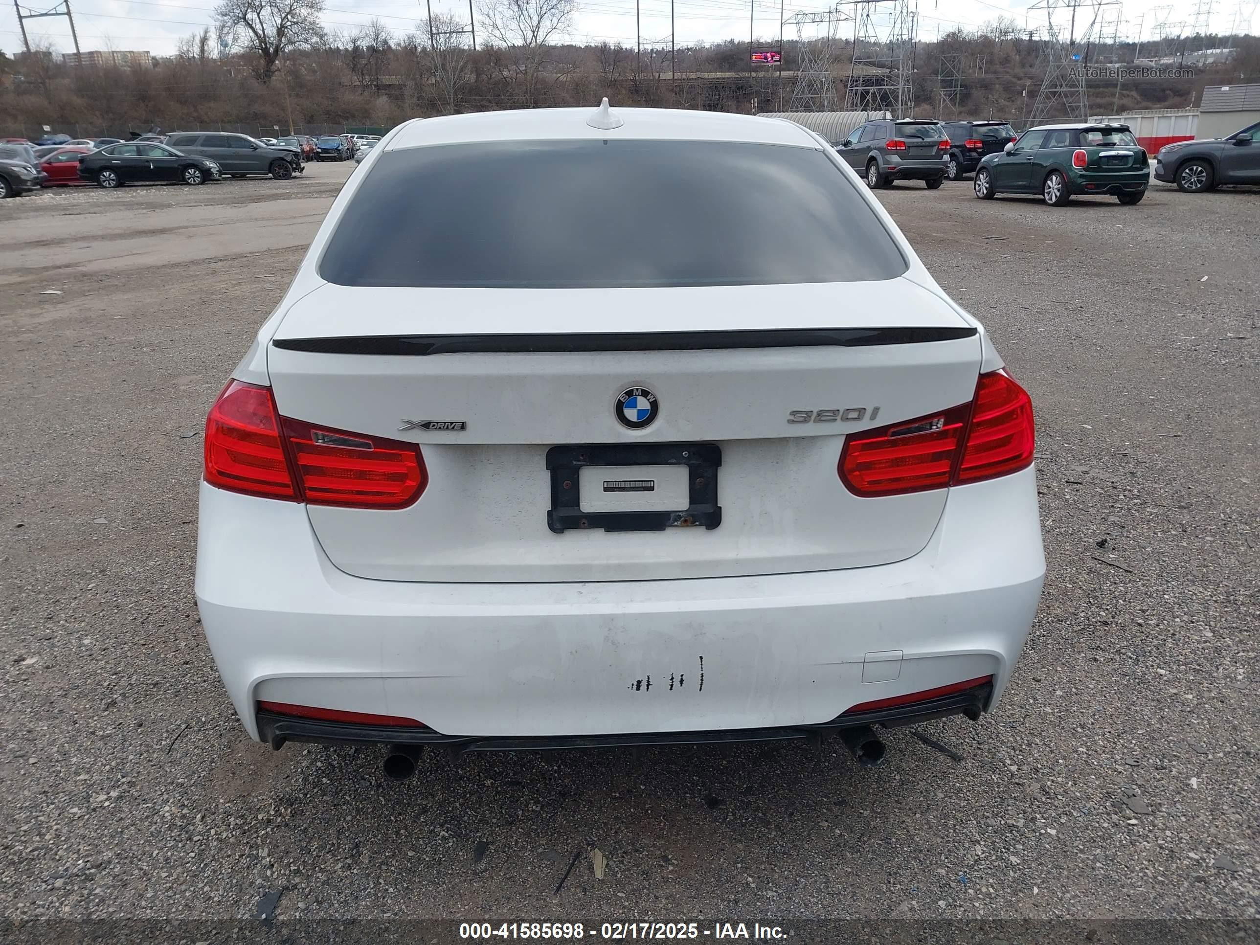 2014 Bmw 320i Xdrive White vin: WBA3C3G52ENS69356