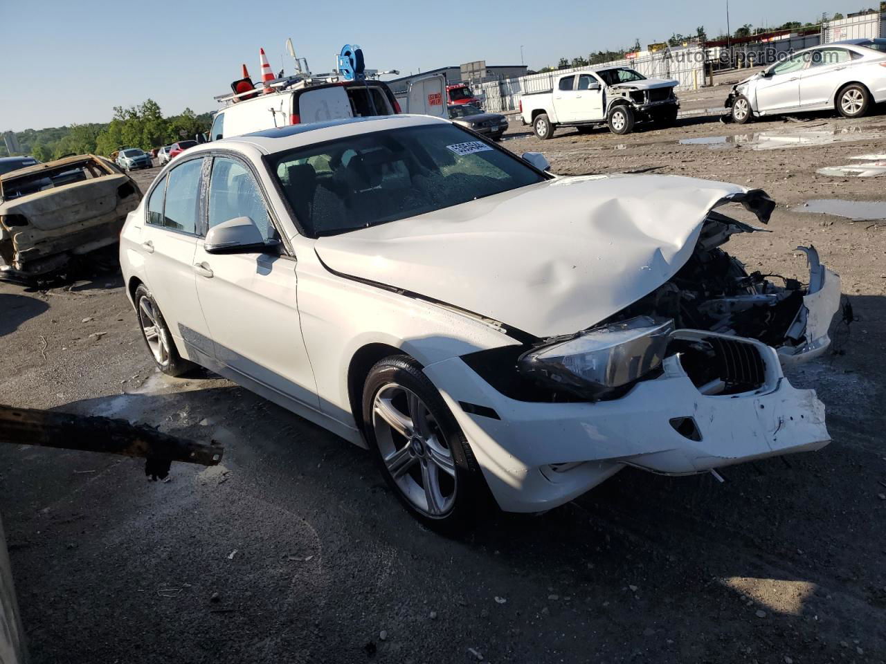 2014 Bmw 320 I Xdrive White vin: WBA3C3G54ENS68192