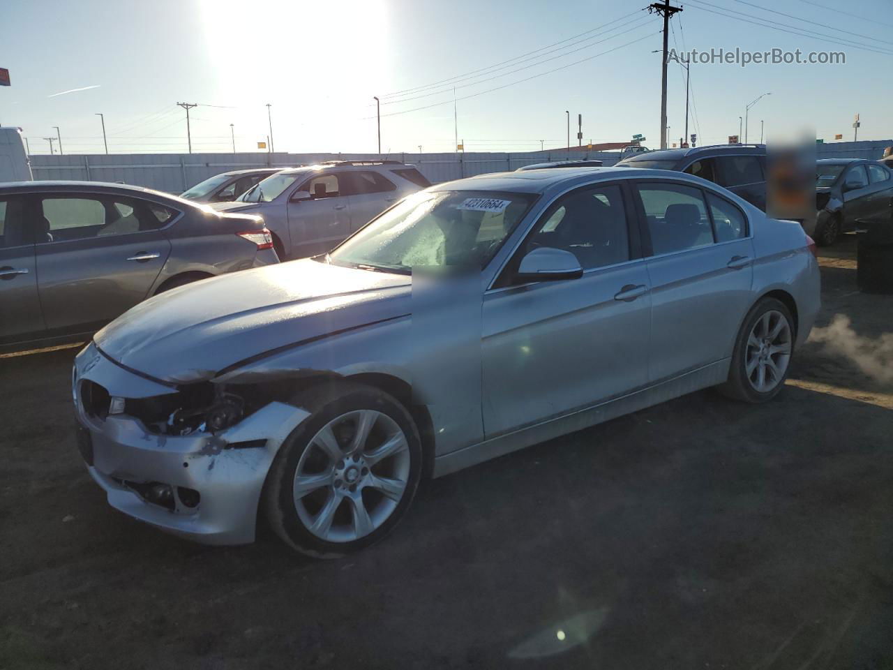 2015 Bmw 320 I Xdrive Silver vin: WBA3C3G5XFNS73754