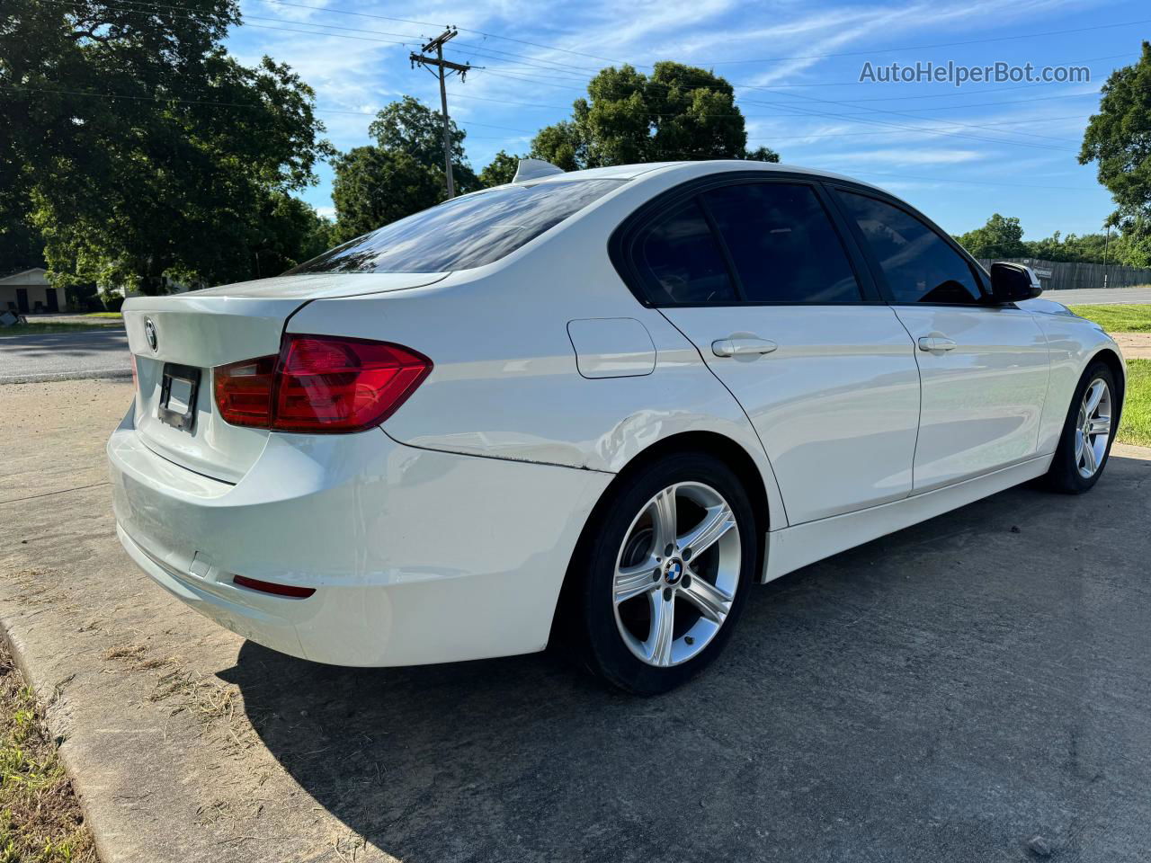 2014 Bmw 328 D White vin: WBA3D3C50EK155490