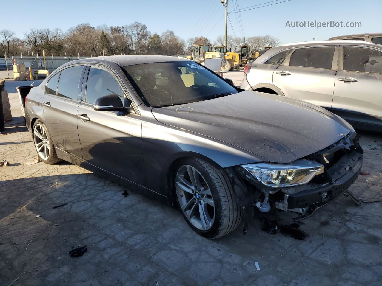 2014 Bmw 328 D Gray vin: WBA3D3C51EK154722