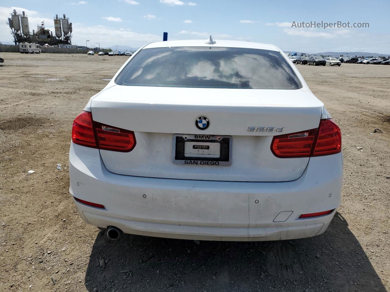 2014 Bmw 328 D White vin: WBA3D3C51EK156678