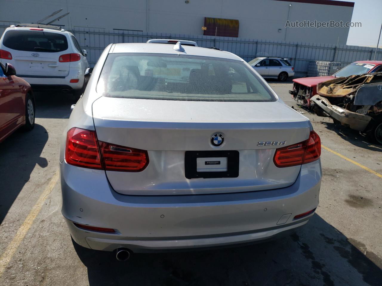 2014 Bmw 328 D Gray vin: WBA3D3C53EK153877