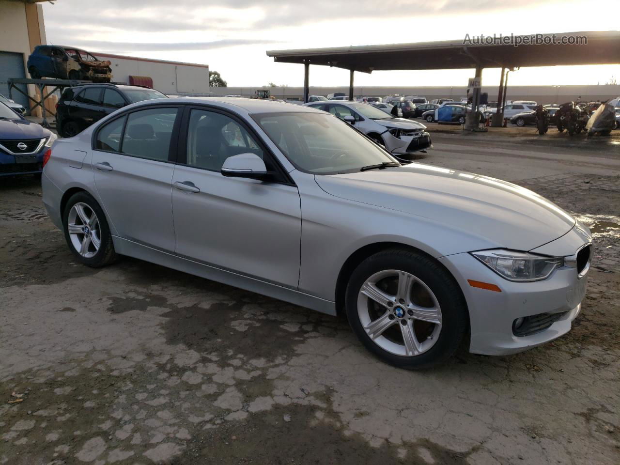 2014 Bmw 328 D Silver vin: WBA3D3C53EK153877