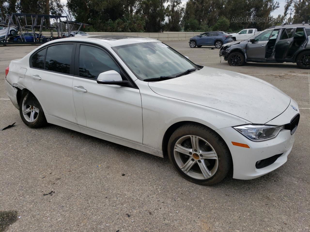 2015 Bmw 328 D White vin: WBA3D3C53FK158563