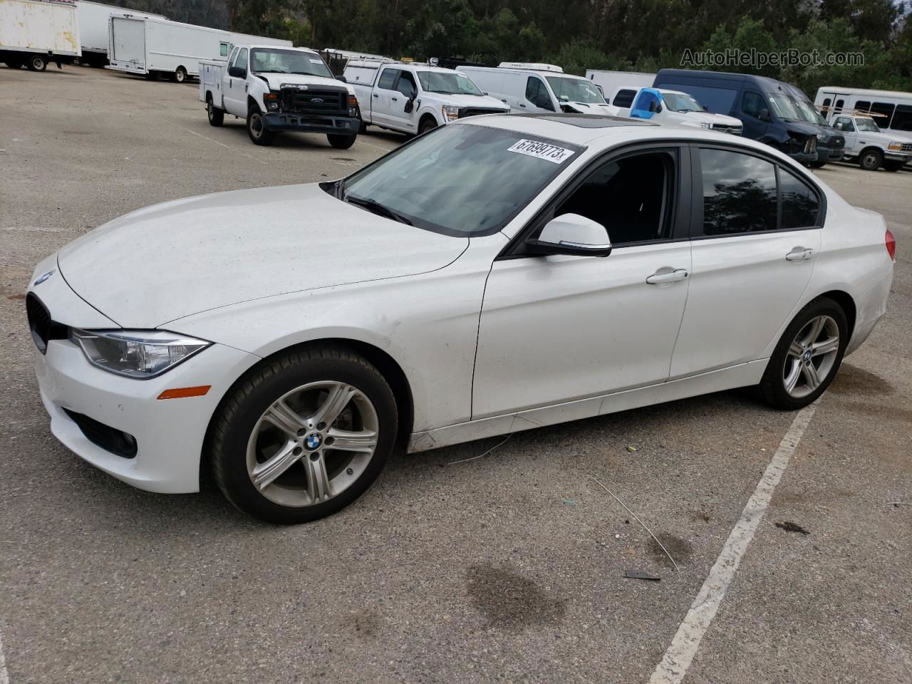 2015 Bmw 328 D White vin: WBA3D3C53FK158563