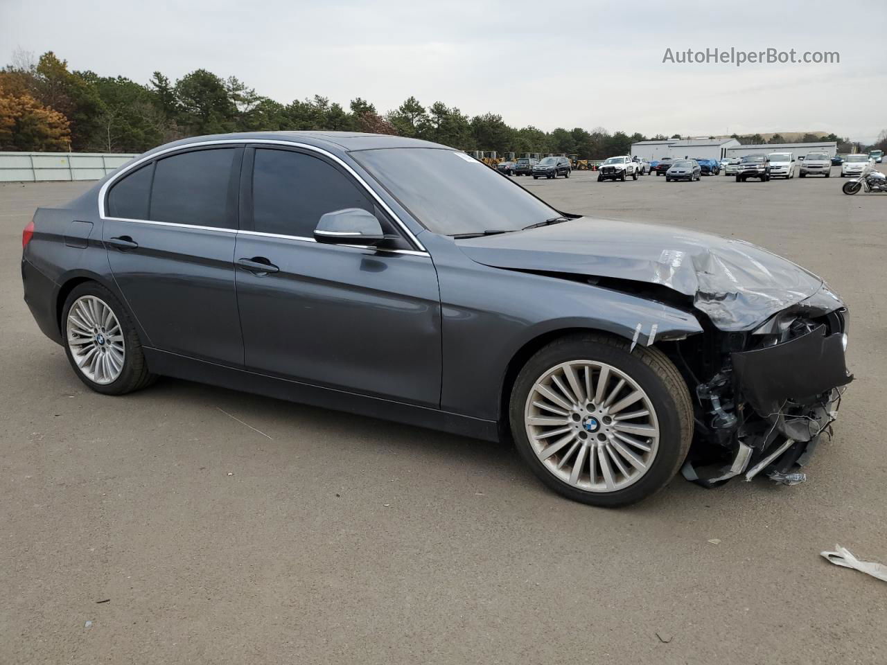 2014 Bmw 328 D Gray vin: WBA3D3C54EK156724