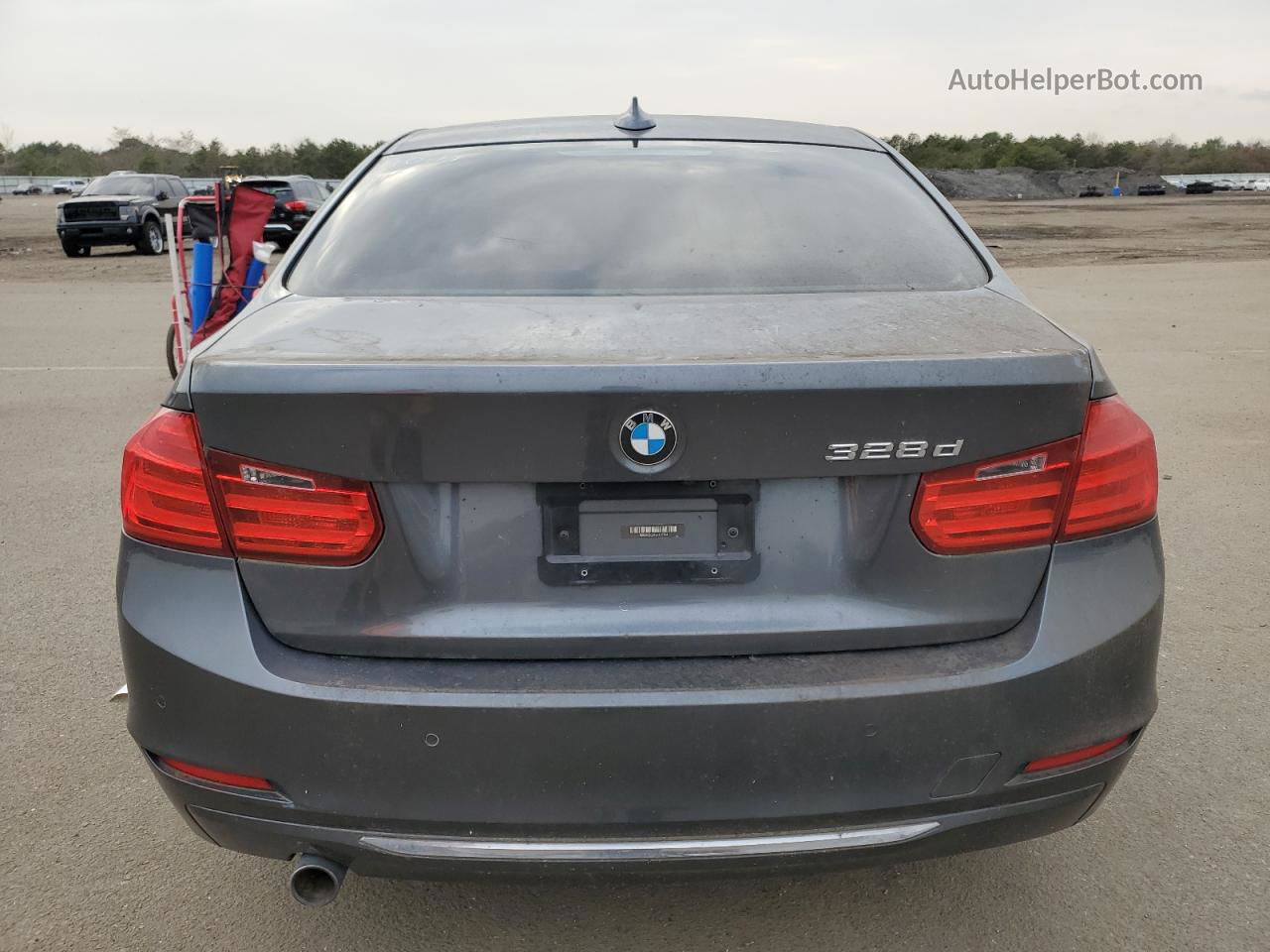 2014 Bmw 328 D Gray vin: WBA3D3C54EK156724