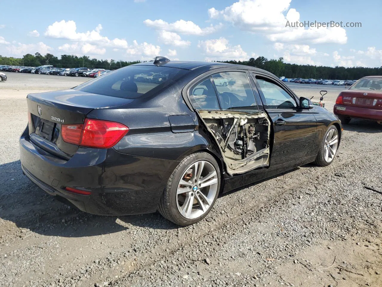 2014 Bmw 328 D Black vin: WBA3D3C56EK155008