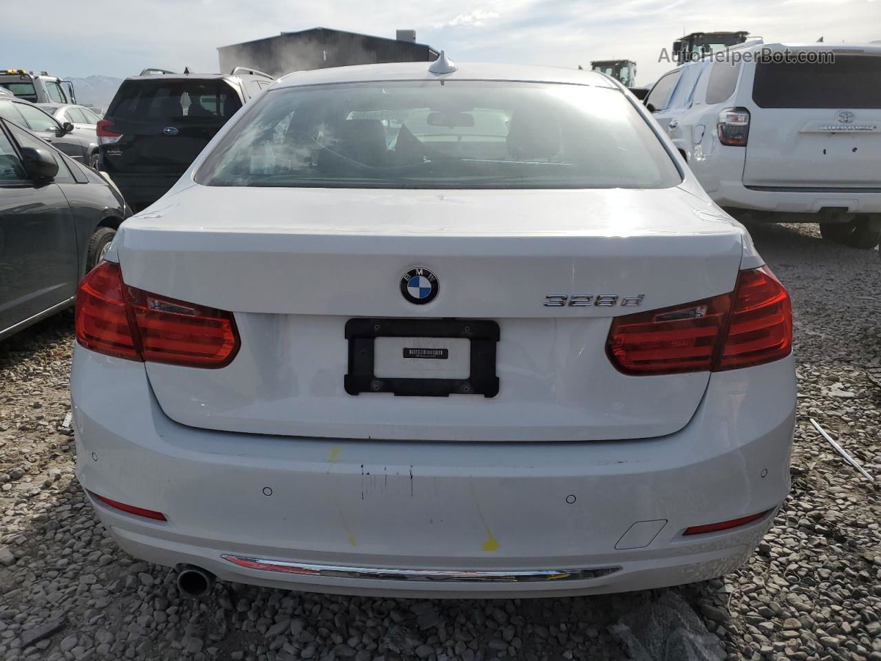 2014 Bmw 328 D White vin: WBA3D3C57EK155664