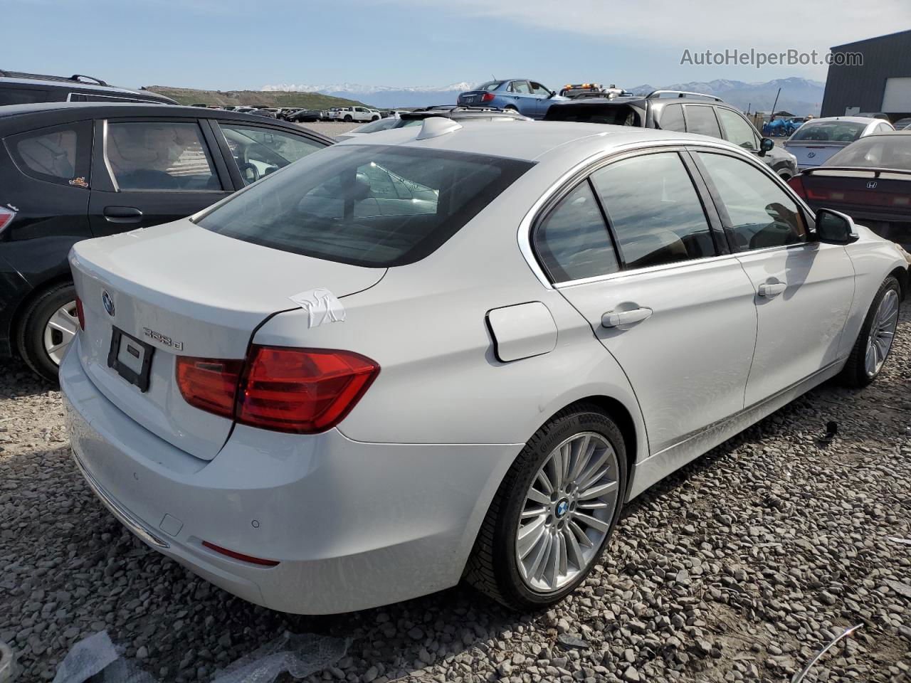 2014 Bmw 328 D White vin: WBA3D3C57EK155664