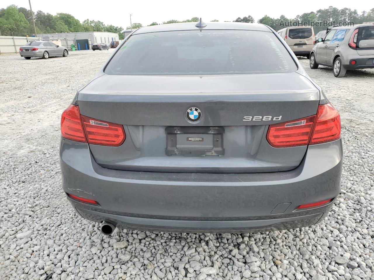 2014 Bmw 328 D Gray vin: WBA3D3C5XEK153701