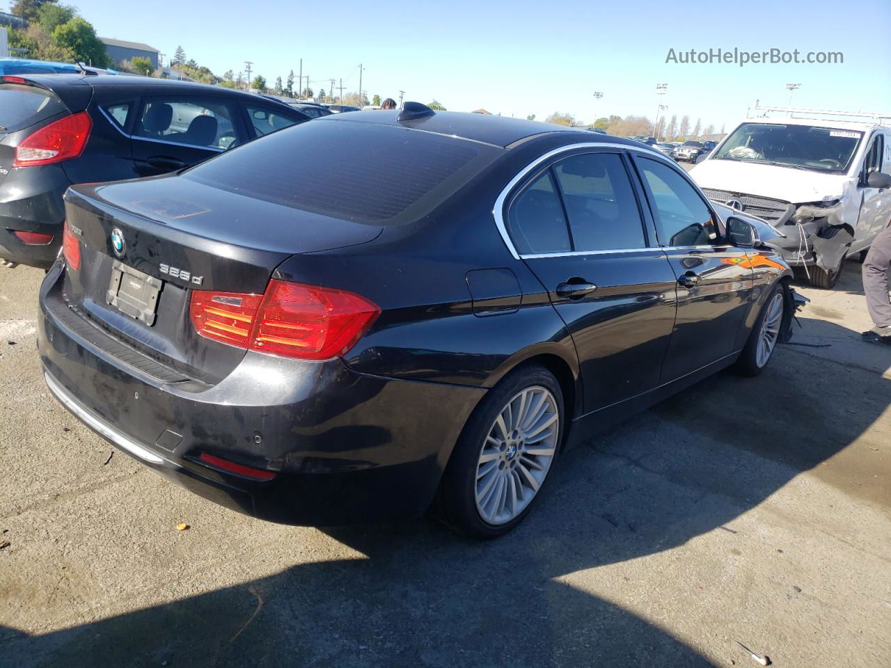 2014 Bmw 328 D Xdrive Черный vin: WBA3D5C51EKX97308