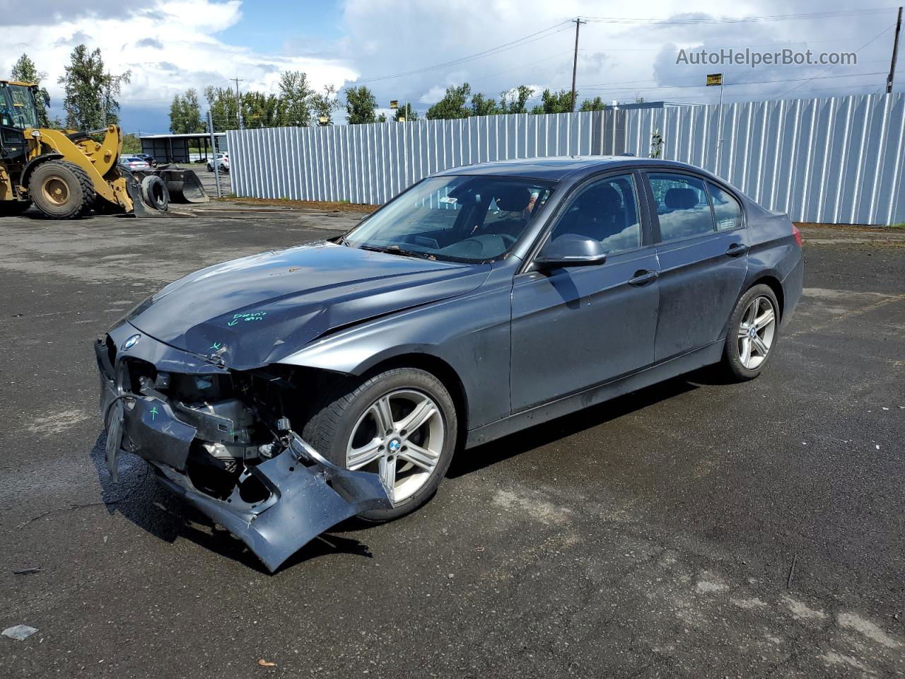 2015 Bmw 328 D Xdrive Gray vin: WBA3D5C51FK290796