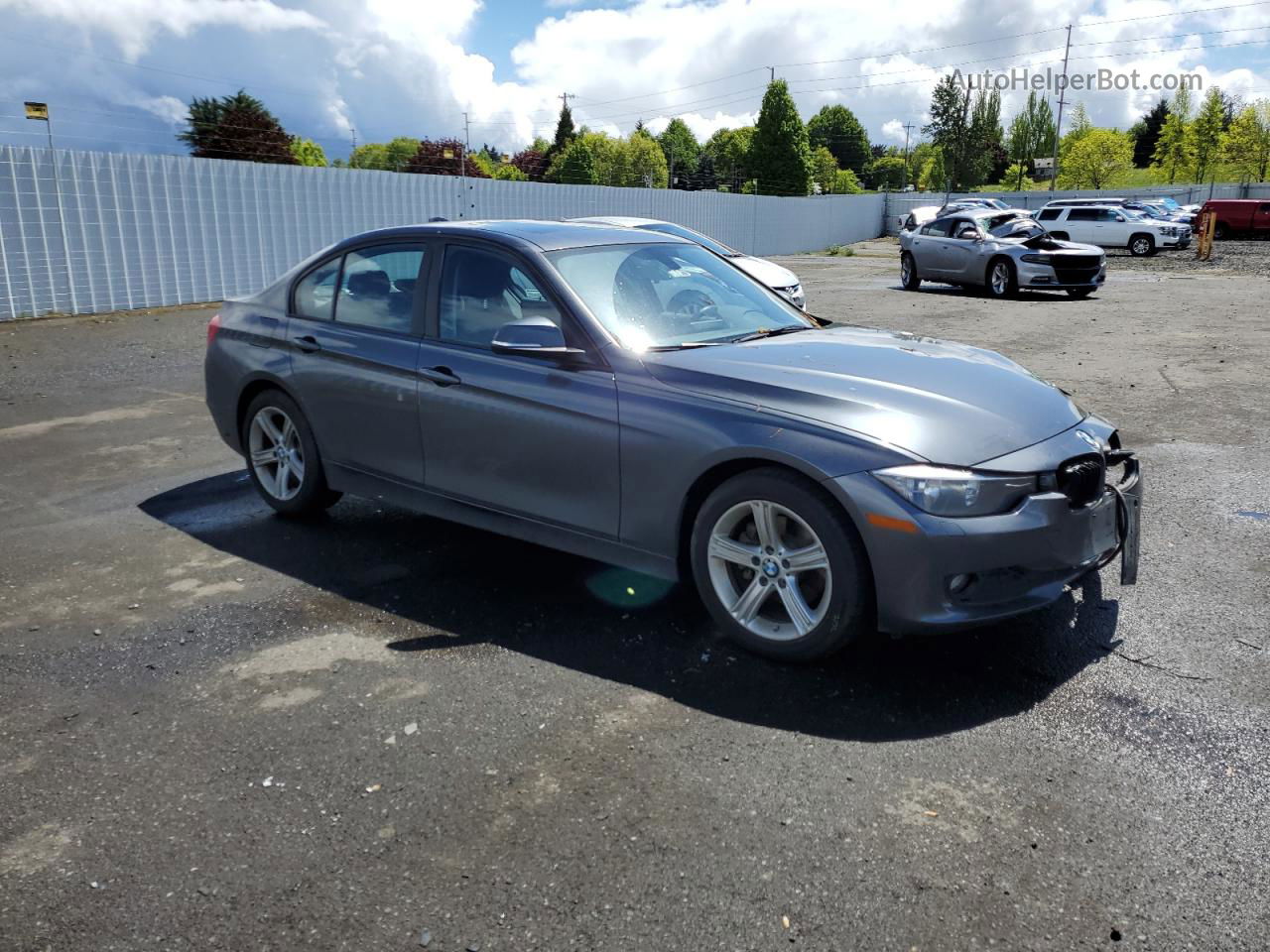 2015 Bmw 328 D Xdrive Gray vin: WBA3D5C51FK290796