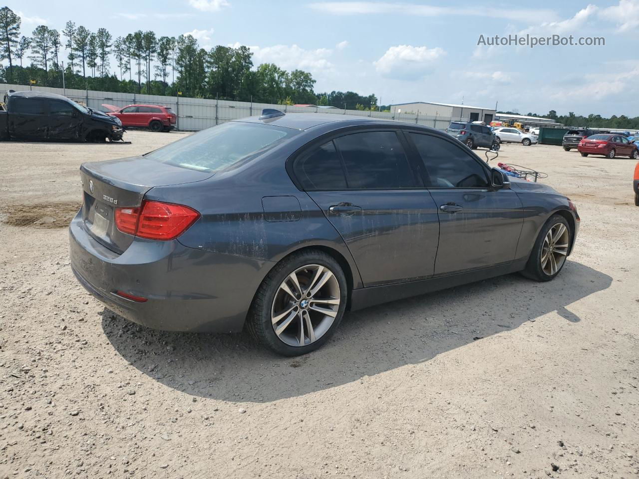 2015 Bmw 328 D Xdrive Gray vin: WBA3D5C51FK290913