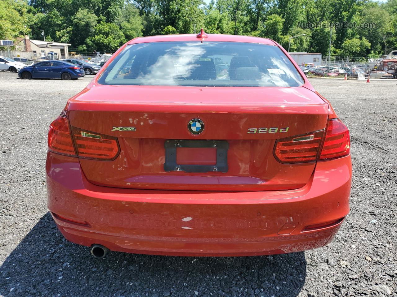 2014 Bmw 328 D Xdrive Red vin: WBA3D5C52EKX95986