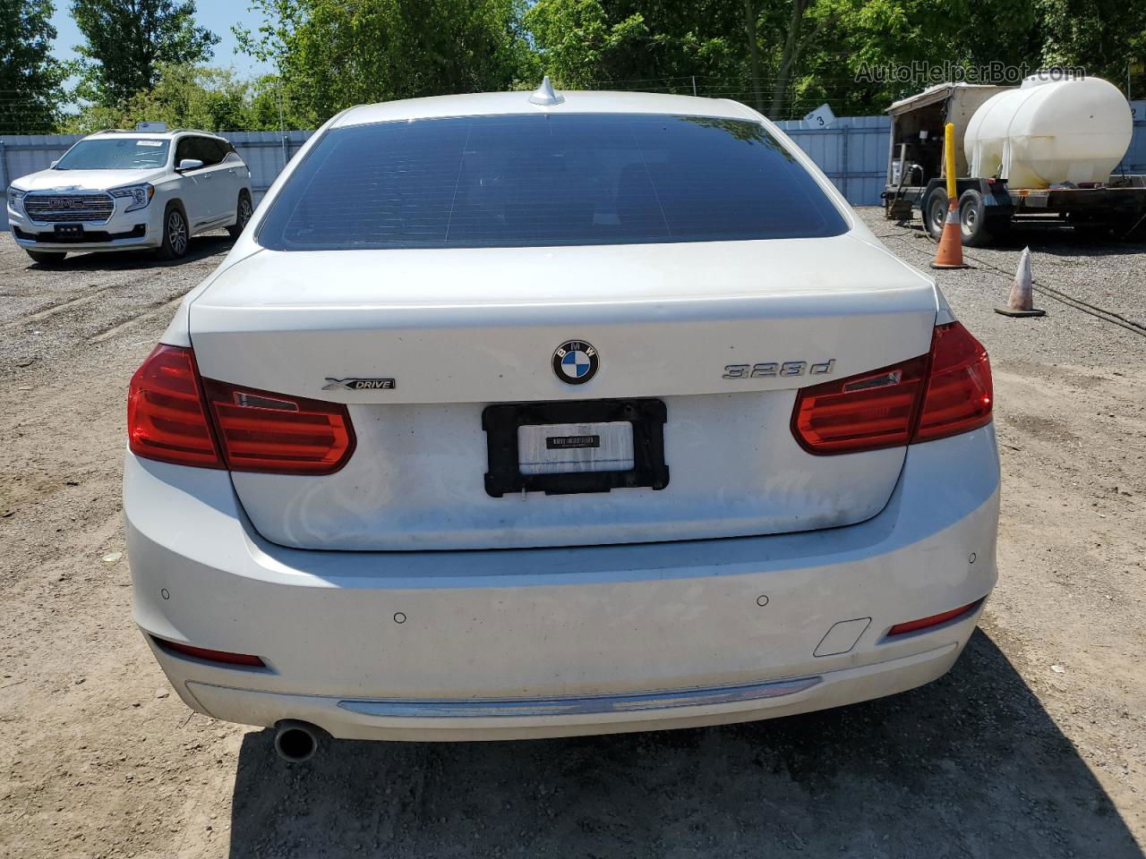 2014 Bmw 328 D Xdrive White vin: WBA3D5C56EKX95831