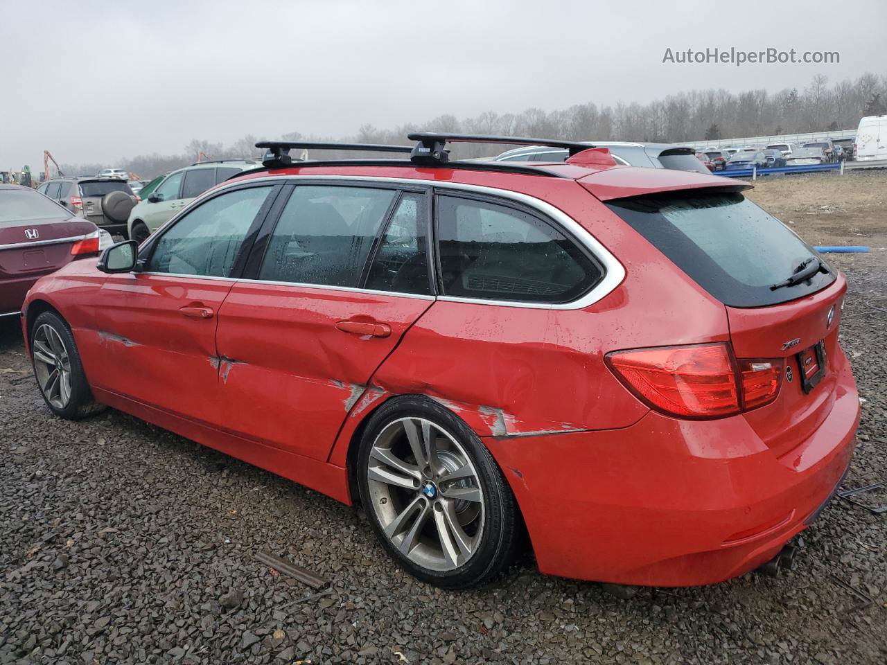 2015 Bmw 328 Xi Красный vin: WBA3G7C54FK297390