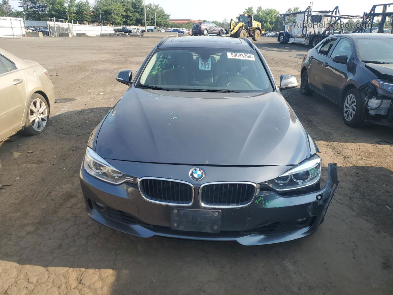 2015 Bmw 328 Xi Gray vin: WBA3G7C56FK480659