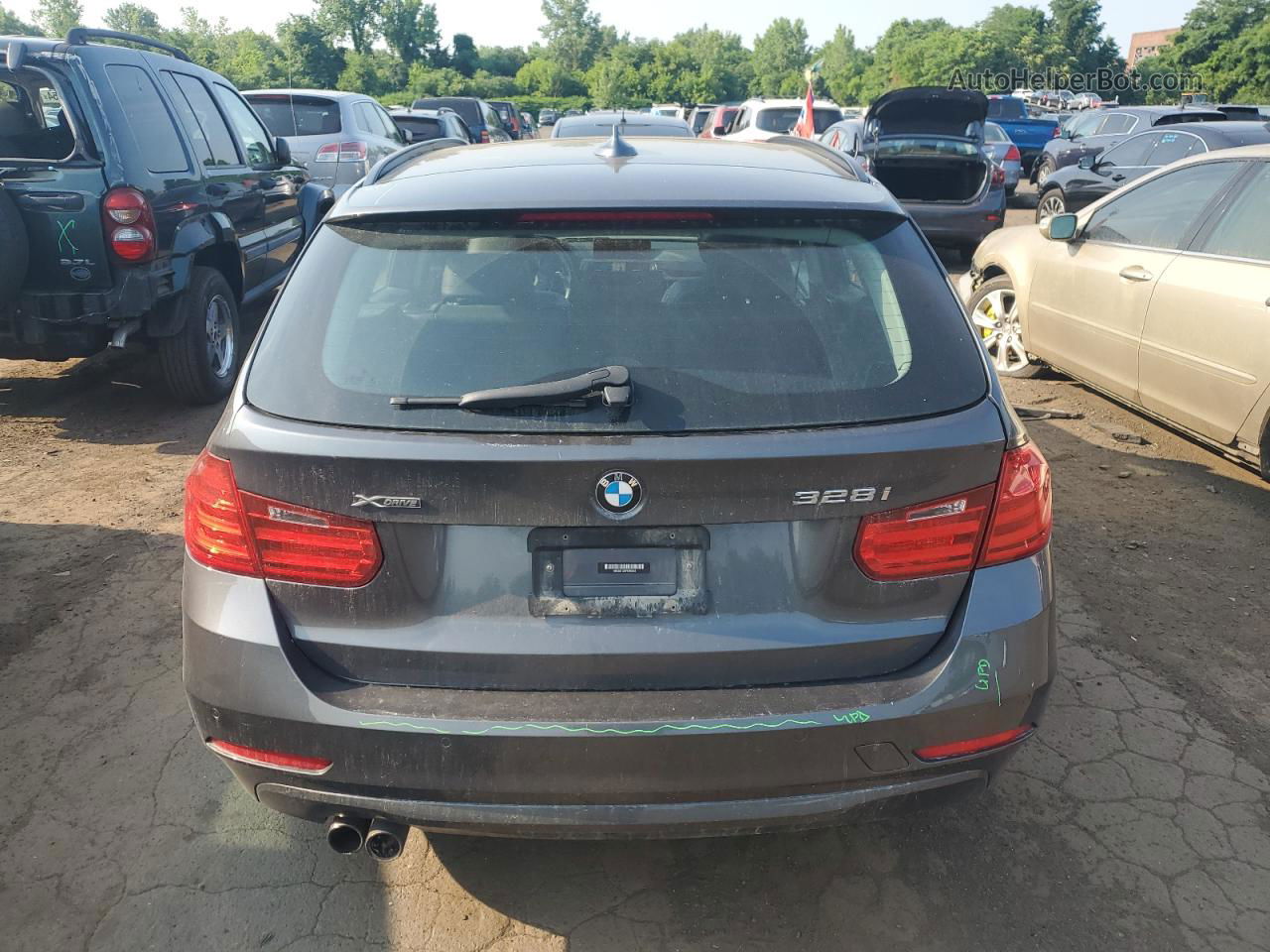 2015 Bmw 328 Xi Gray vin: WBA3G7C56FK480659