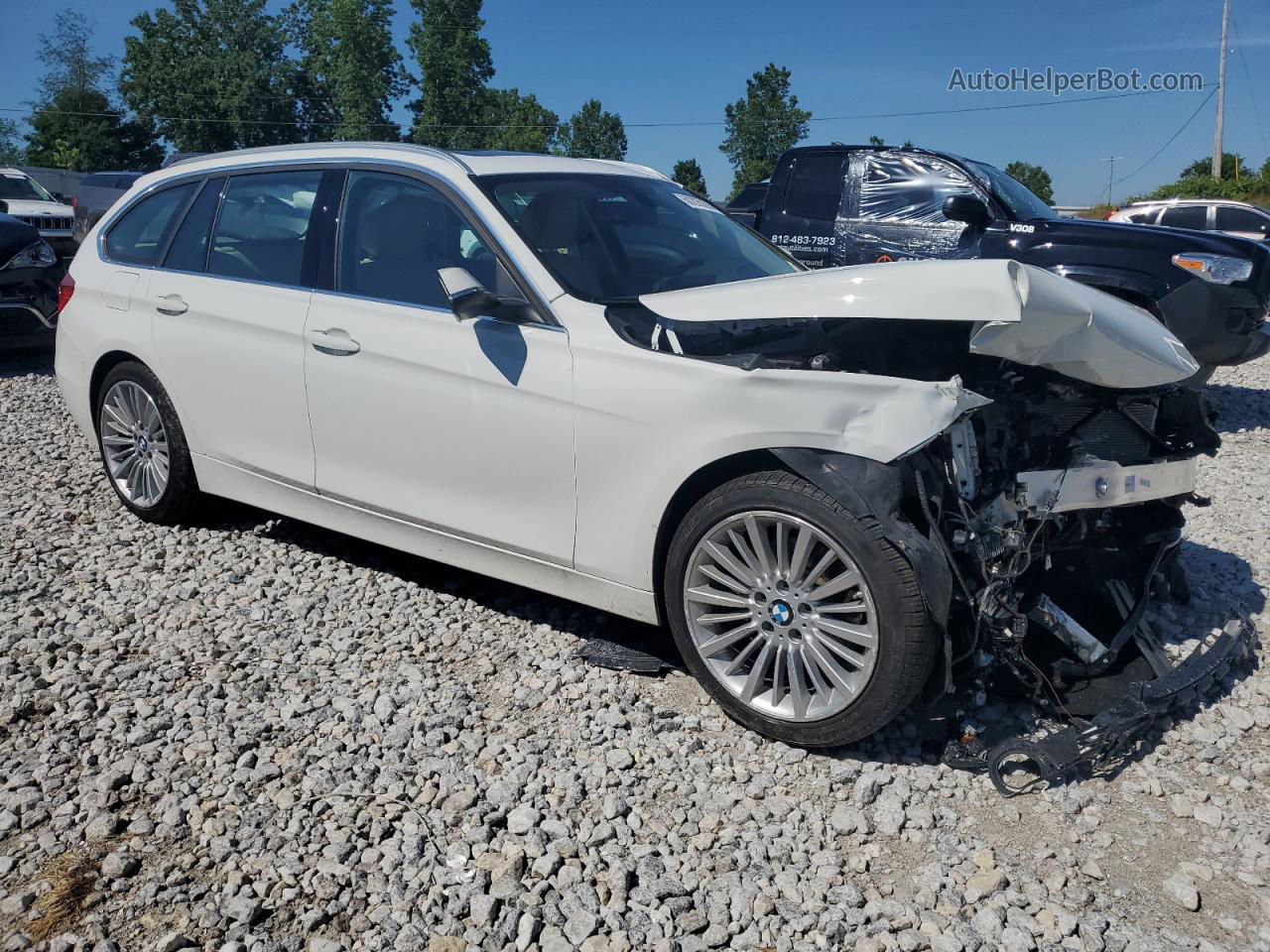 2015 Bmw 328 Xi White vin: WBA3G7C59FK297546