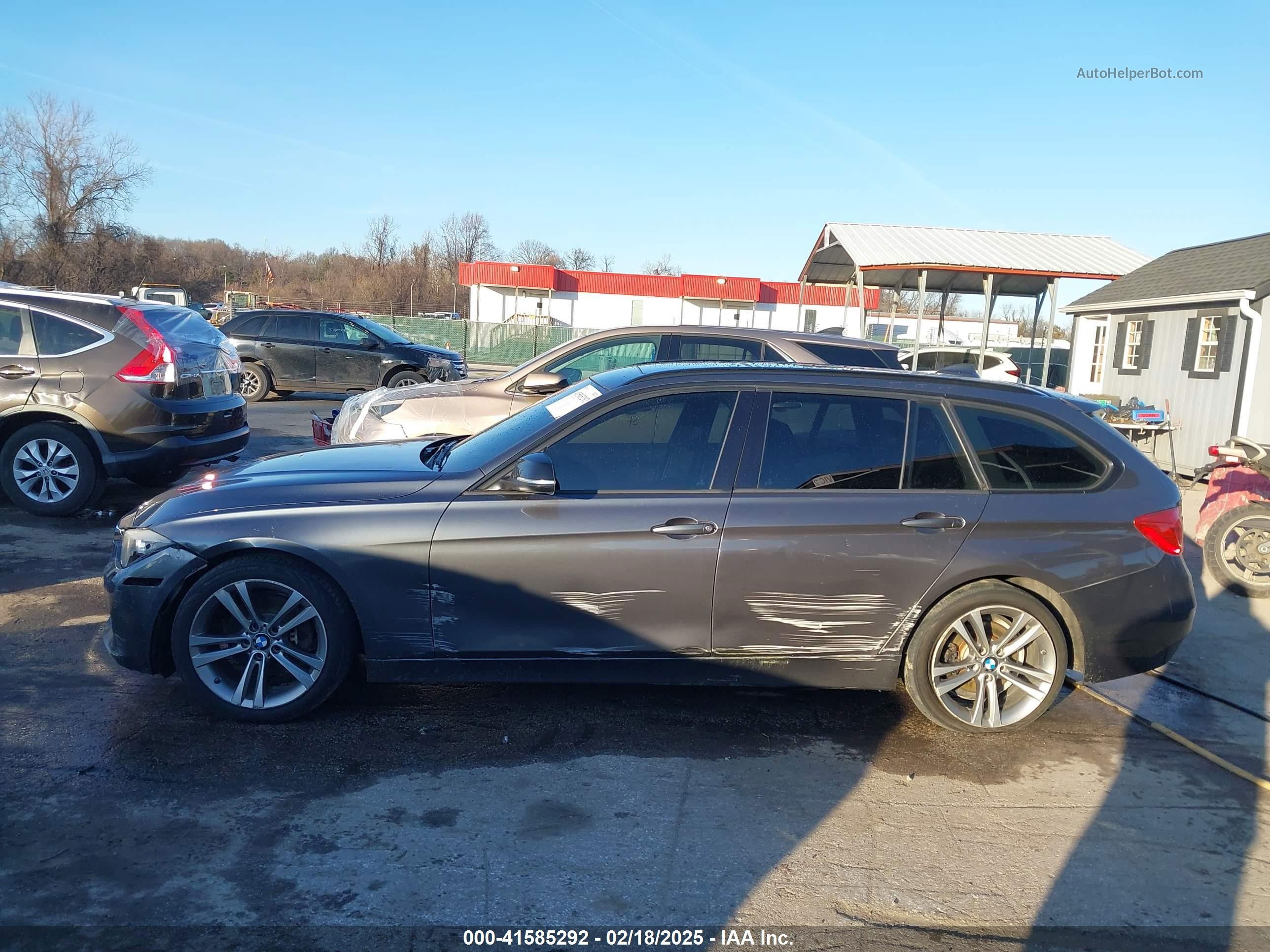 2014 Bmw 328i Xdrive Gray vin: WBA3G7C5XEKN36150