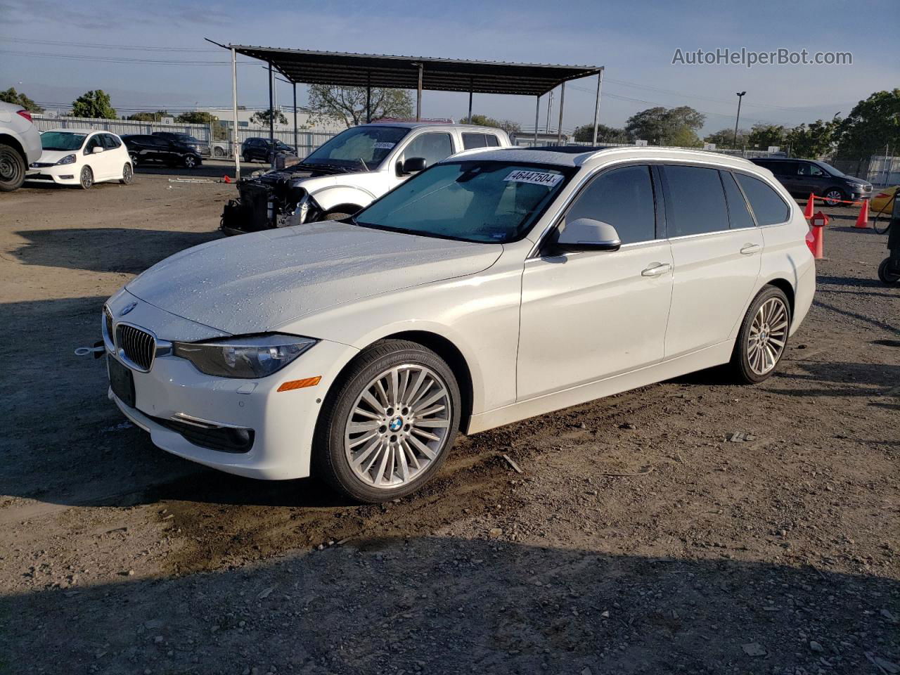 2015 Bmw 328 D Xdrive White vin: WBA3K5C54FK301456