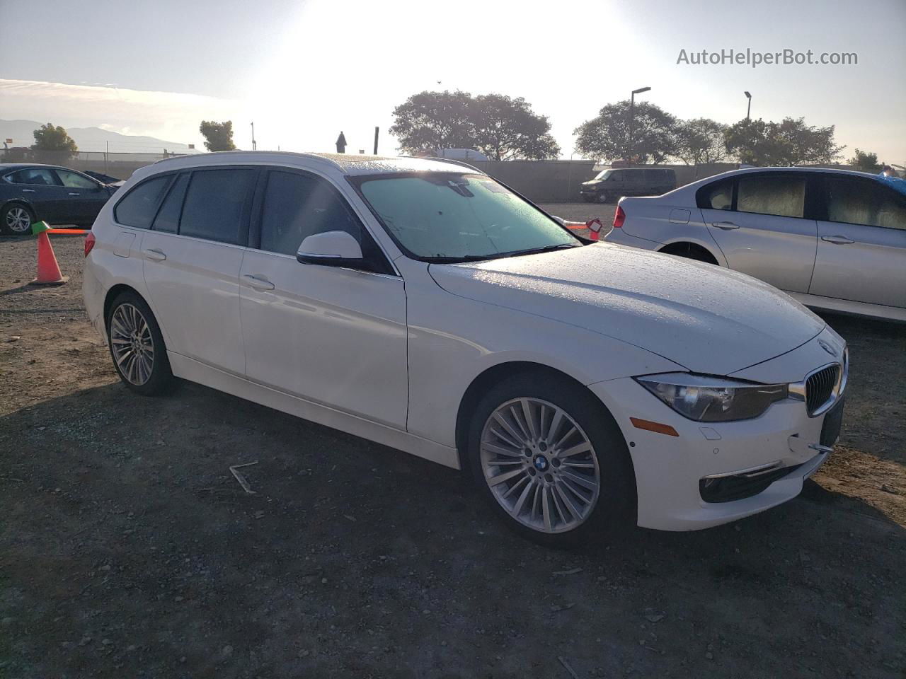 2015 Bmw 328 D Xdrive White vin: WBA3K5C54FK301456