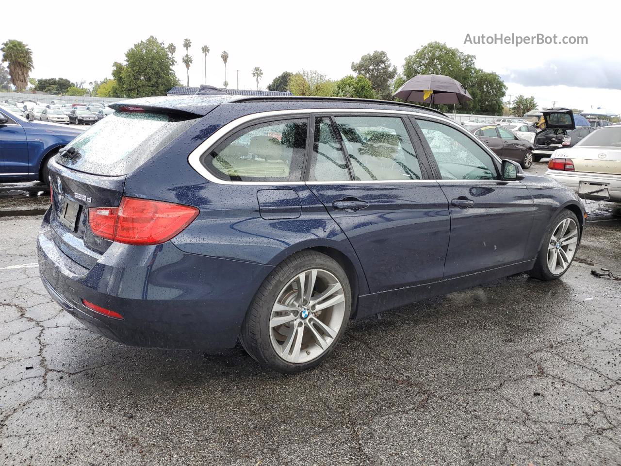 2015 Bmw 328 D Xdrive Blue vin: WBA3K5C56FK300812