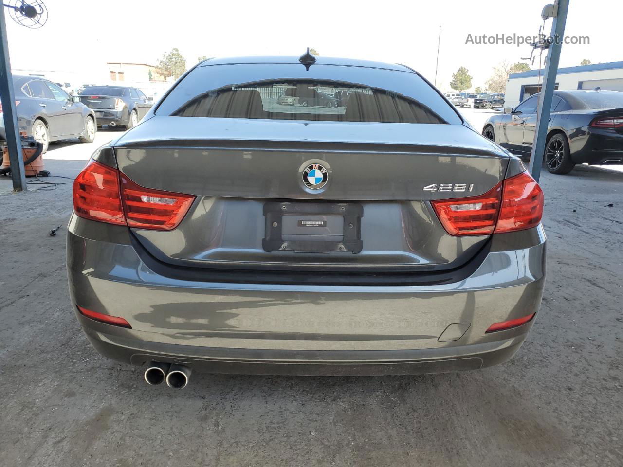 2015 Bmw 428 I Gray vin: WBA3N3C51FK233791