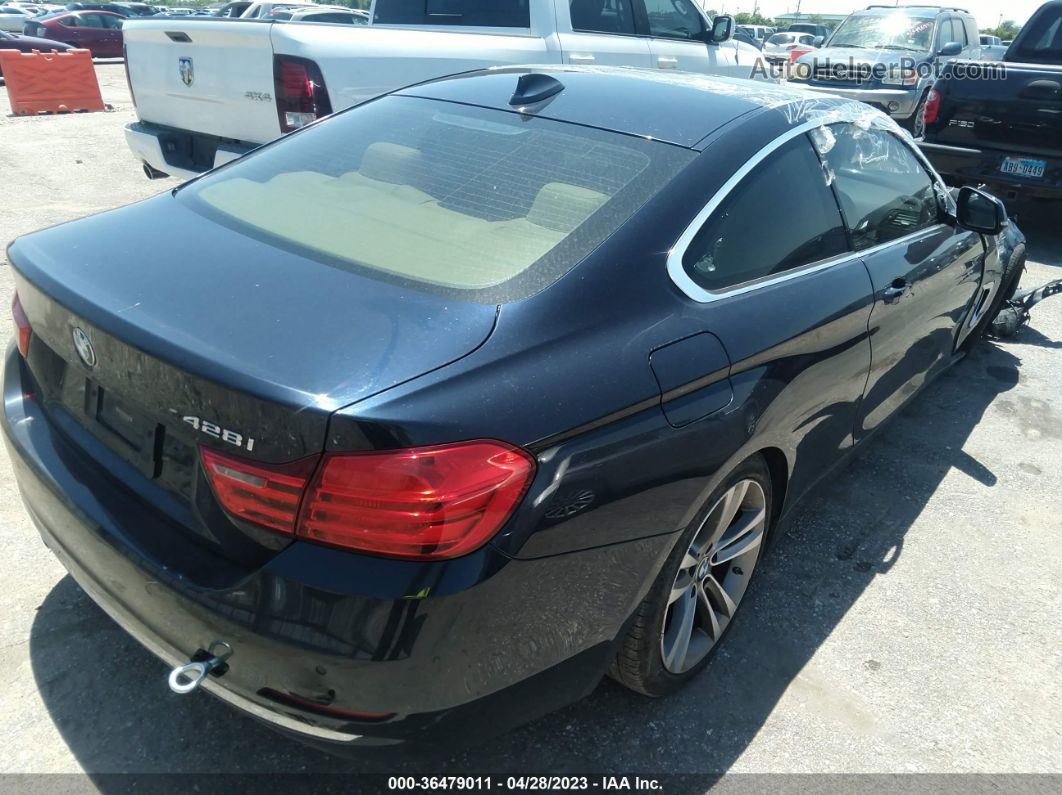 2015 Bmw 4 Series 428i Blue vin: WBA3N3C56FK233690