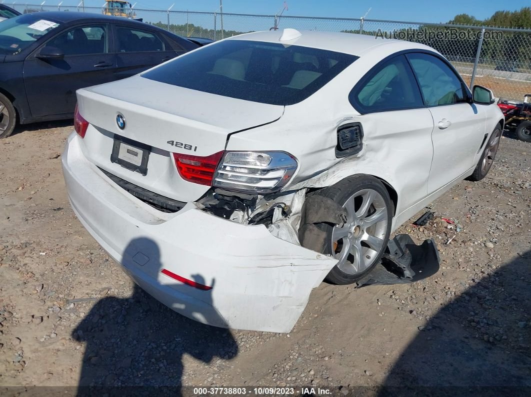 2015 Bmw 4 Series 428i White vin: WBA3N3C57FK232449