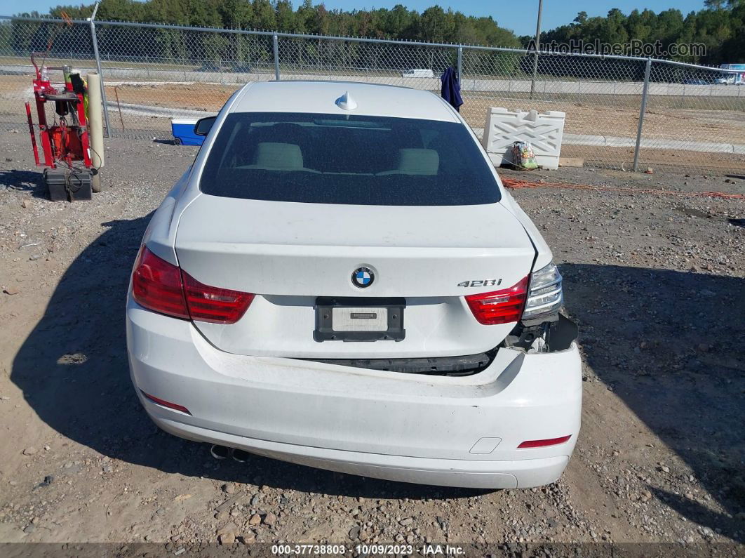 2015 Bmw 4 Series 428i White vin: WBA3N3C57FK232449