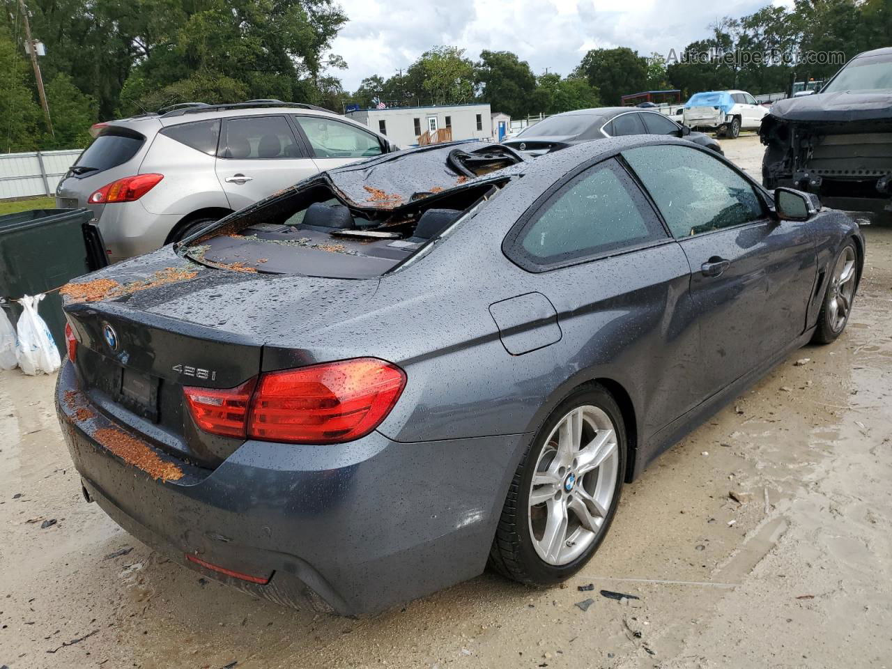 2015 Bmw 428 I Gray vin: WBA3N3C57FK233133