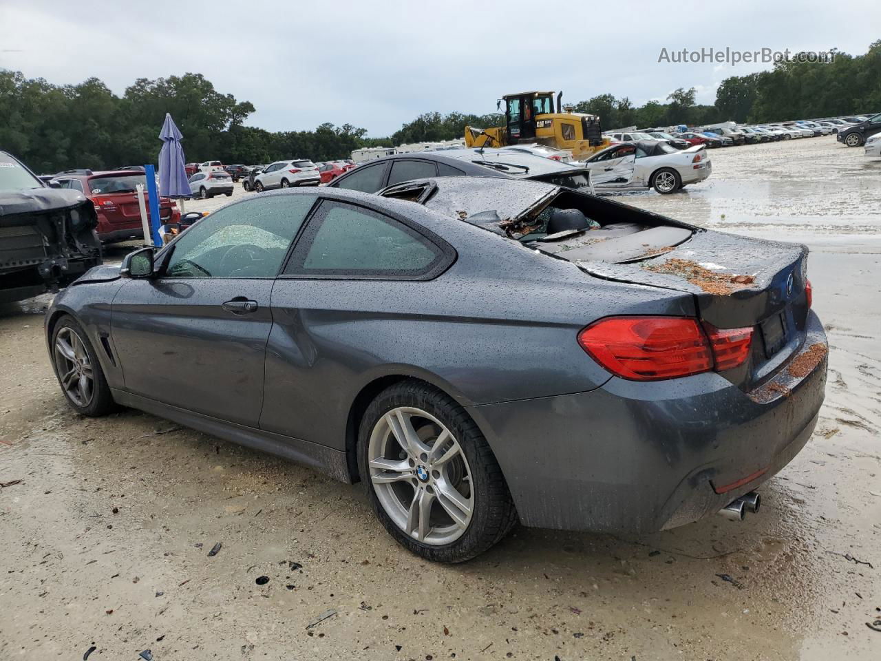 2015 Bmw 428 I Gray vin: WBA3N3C57FK233133