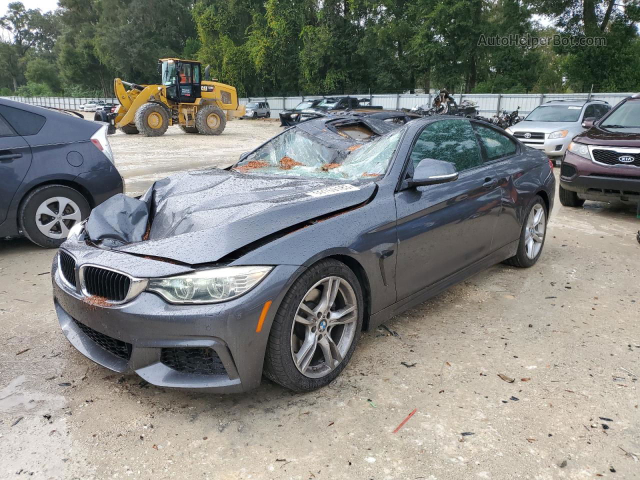 2015 Bmw 428 I Gray vin: WBA3N3C57FK233133