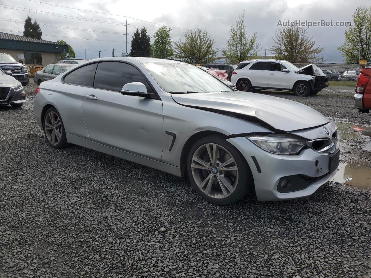 2015 Bmw 428 I Silver vin: WBA3N3C57FK233861