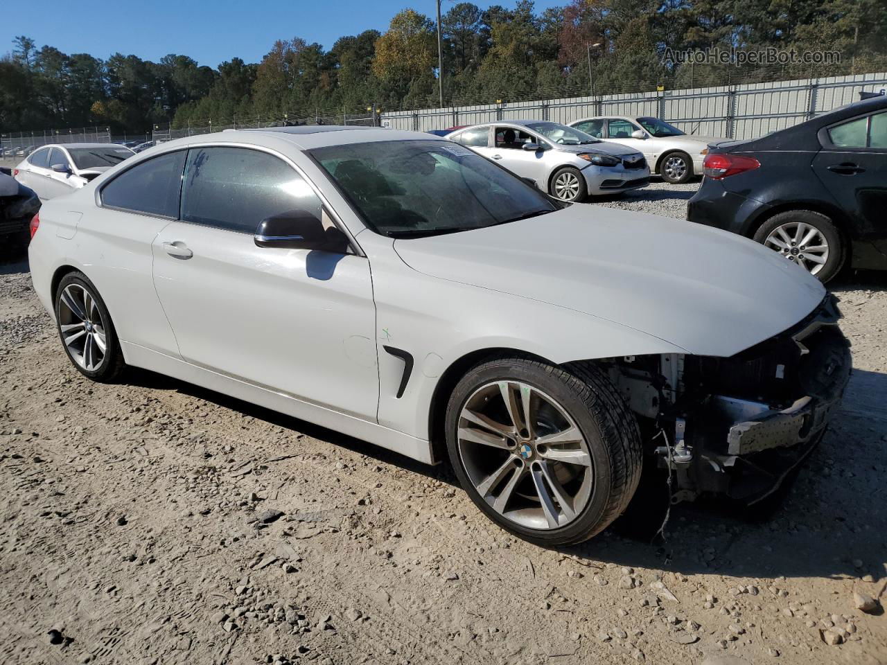 2015 Bmw 428 I White vin: WBA3N3C5XFK232686