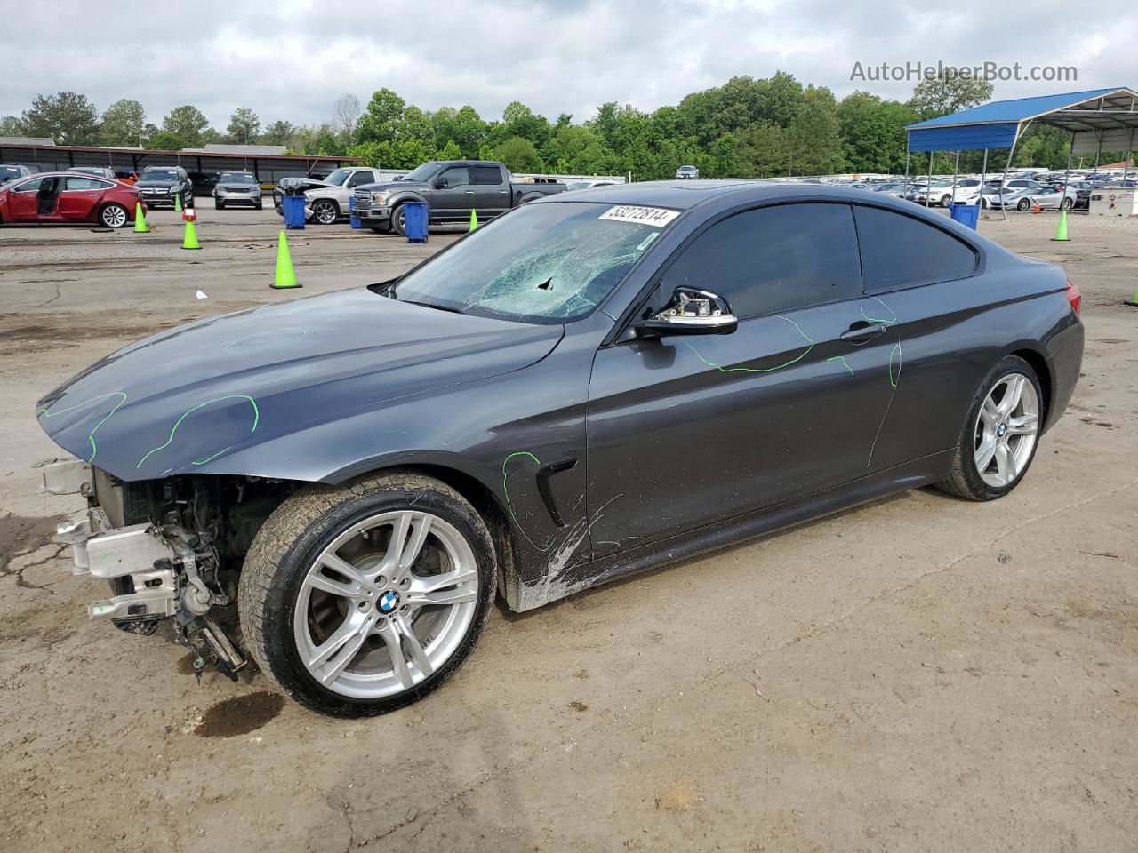 2015 Bmw 428 I Gray vin: WBA3N3C5XFK234793