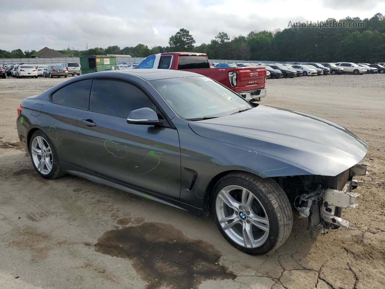 2015 Bmw 428 I Gray vin: WBA3N3C5XFK234793