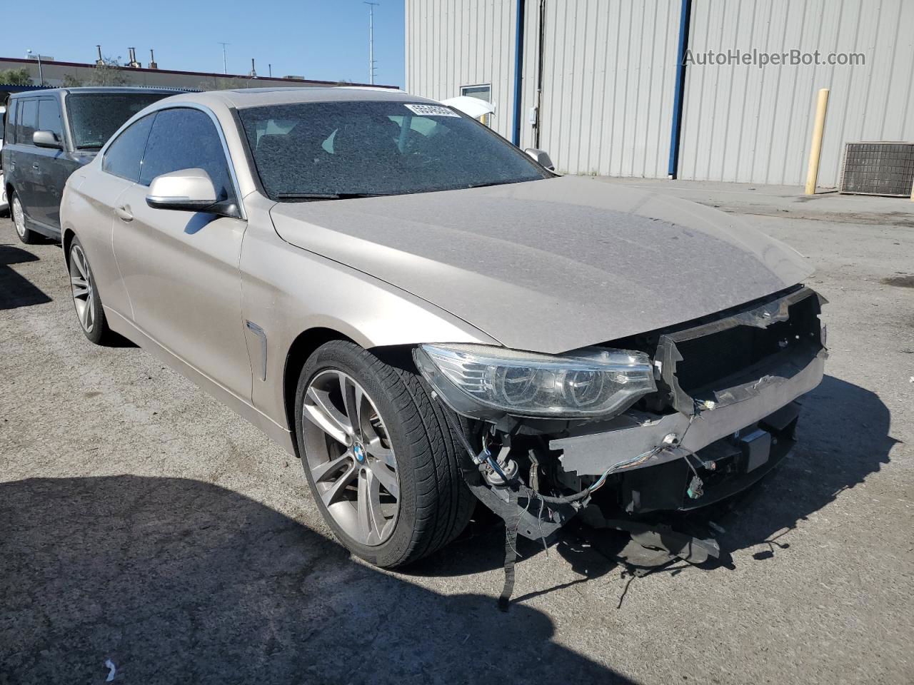 2016 Bmw 428 I Бежевый vin: WBA3N7C51GK228664