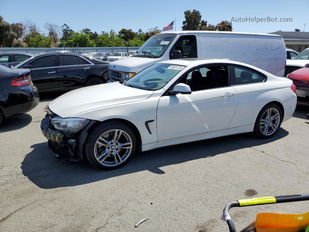 2015 Bmw 428 I White vin: WBA3N7C53FK222766