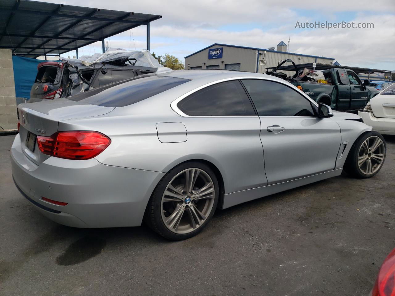 2016 Bmw 428 I Silver vin: WBA3N7C55GK227808