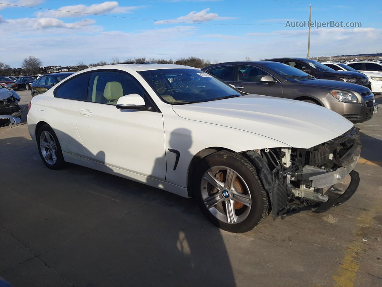 2015 Bmw 428 Xi White vin: WBA3N9C51FK247175