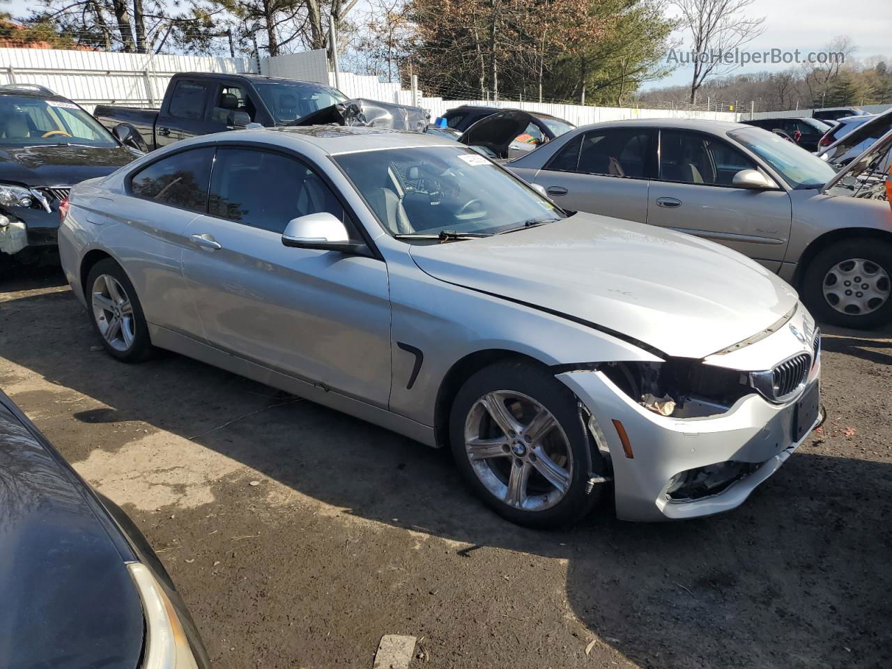 2015 Bmw 428 Xi Silver vin: WBA3N9C53FK247663