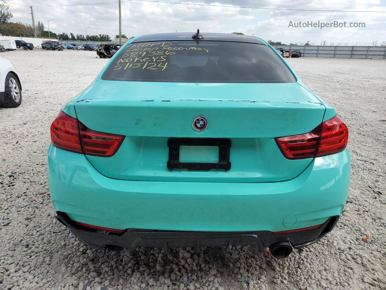 2016 Bmw 435 I Teal vin: WBA3R1C51GK529386