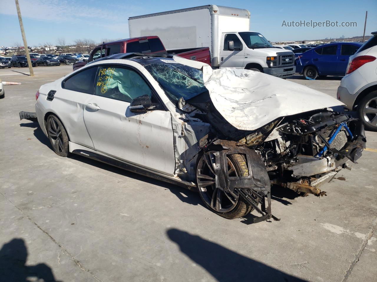 2015 Bmw 435 I White vin: WBA3R1C54FK193411