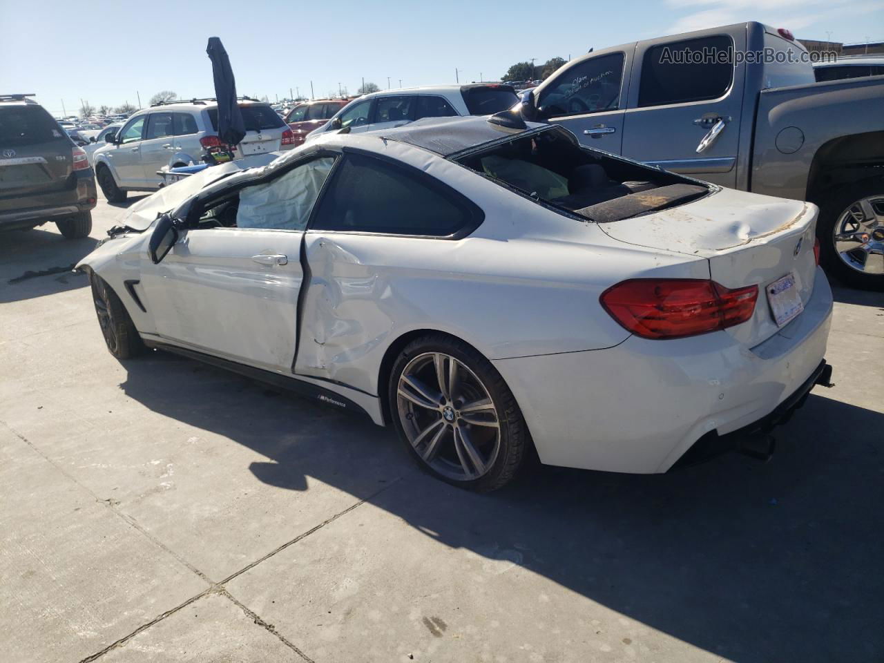 2015 Bmw 435 I White vin: WBA3R1C54FK193411